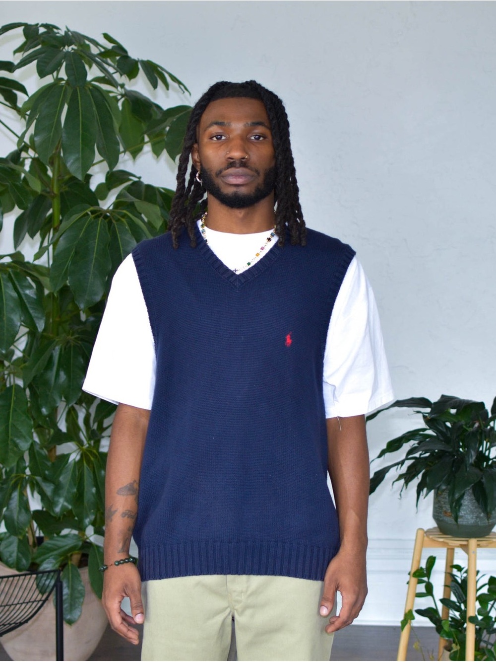 Polo Navy Big Fit Jumper Vest